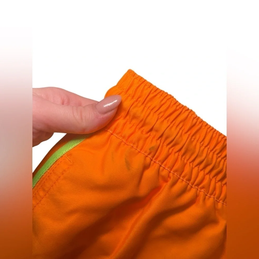 Le Club NWT Men's Orange Swim Trunks XL Drawstring Waist 7